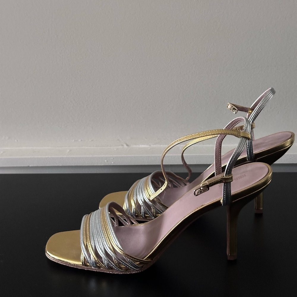 Diane Von Furstenberg Gold and Silver Stiletto Heels